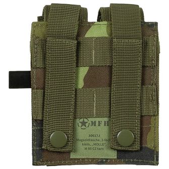 MFH pocket for storage tanks, 2 compartments, small, molle, m 95 cz camouflage
