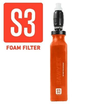 Sawyer filter silicone water bottle, orange