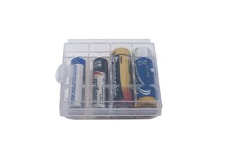 Basicnature Box for batteries for 4 Batteries Transparent