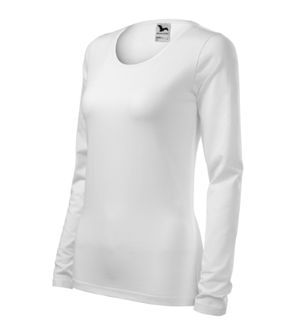 Malfini slim women&#039;s t -shirt with long sleeves, white