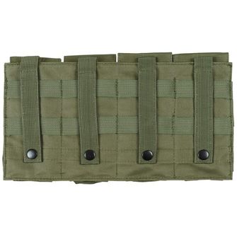 MFH Ammo Pouch, 4 compartments, MOLLE, OD green