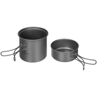 Fox Outdoor Mess Kit, Titanium, pot, pan