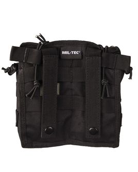 Mil-Tec black open top magazine pouch double