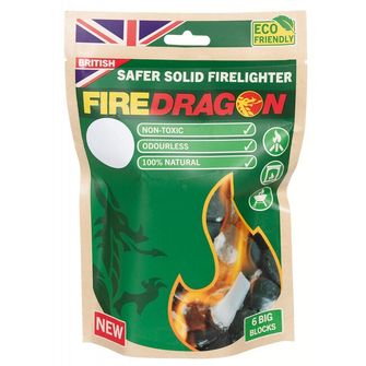 MFH FIREDRAGON Safer Solid Firelighter, 162 g (6 blocks à 27 g)