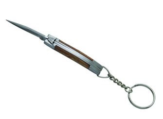 Laguioioly DUB099 pendant knife, blade 6 cm, steel 420, handle oak