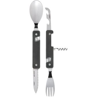 Akinod A02M00004 Multifunctional cutlery 13H25, ebony wood, mirror shine