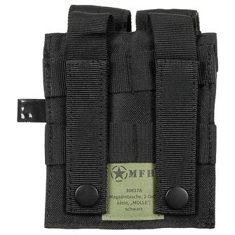 MFH Ammo Pouch, double, small, MOLLE, black