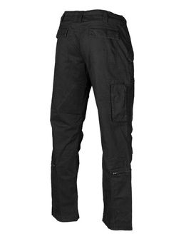 Mil-Tec black cotton prewash pilot pants &#039;straight cut&#039;