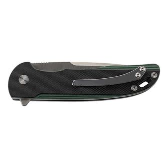 Herbertz Einhandmesser one-handed pocket knife 9 cm, black-green, G10