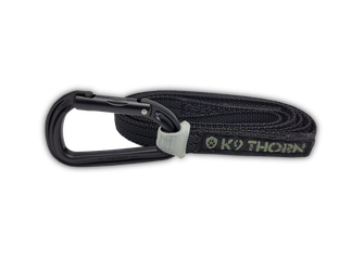 K9 thorn leash non -slip with carabiner Petzl, black, XL