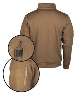 Mil-Tec dark coyote tactical sweatshirt with zipper