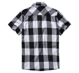 Brandit Check short sleeve shirt, white/black