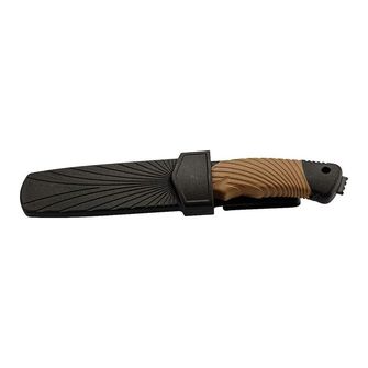 Herbertz belt knife, 11.7cm, plastic-gum black-brown