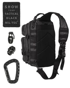 Mil-Tec tactical black one strap assault pack large
