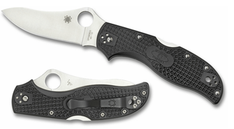 Spyderco Stretch 2 lightweight pocket knife 8.7 cm, black, frrn
