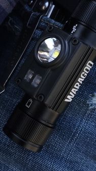 Waragod metal clip for headlamps and flashlights with a diameter of 2.2 cm
