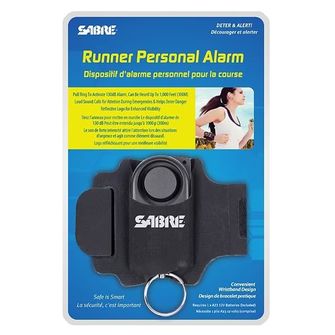 Sabre Red Runner Personal Alarm, 130db, Black