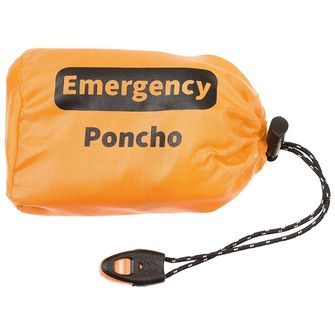 Fox Outdoor Emergency Poncho, orange, one side aluminium-coated