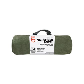 Gearaid Microfiber Towel Towels for microfiber hands with antibacterial finish and mesh pocket 75 x 120 cm moss