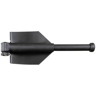 MFH folding spade, black, with saw, telescopic hand