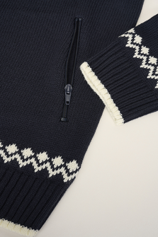 Brandit sweater Norwegian with zip fastening, navy blue