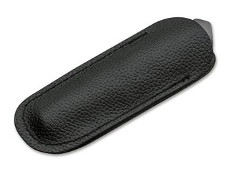 Böker plus genios, pocket knife with leather case, 7.7 cm, gray