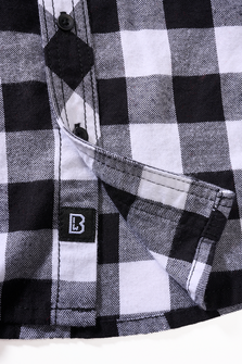 Brandit children&amp;#39;s shirt with long sleeves, white black
