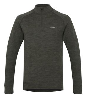 HUSKY men&#039;s merino sweatshirt Aron Zip M, khaki