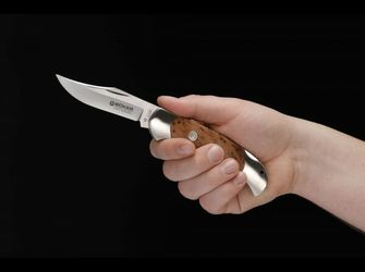 Böker Manufaktur Solingen Optima Thuja pocket knife 9 cm, wood thuja
