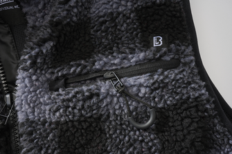Brandit fleece vest Teddyfleece, black/grey