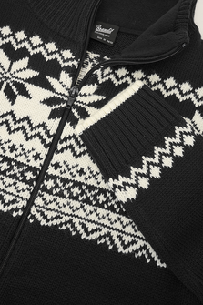 Brandit sweater Norwegian with zip fastening, black