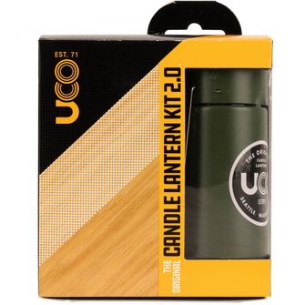 UCO set of candle lantern with reflector and neoprene olive case