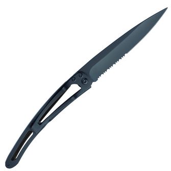 Deejo closing knife Serration Black Carbon