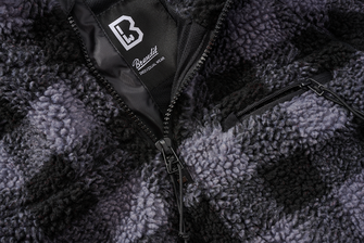 Brandit fleece jacket Teddyfleece Troyer, black/grey