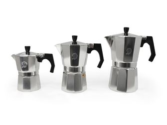 Origin outdoors espresso coffee maker for 6 cups, stainless steel