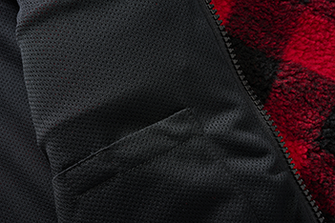 Brandit fleece jacket Teddyfleece, red/black