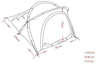 MFH Tent &quot;Osser&quot; for one person BW tarn 230 x 80 x 75 cm