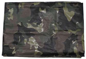 MFH tarpaulin with eyelet pattern woodland 3,85x4,70 m