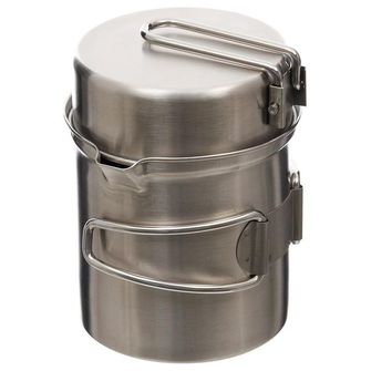 FOX OUTDOOR stainless steel set of mug and pan