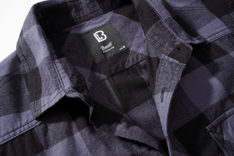 Brandit Check short sleeve shirt, black/grey