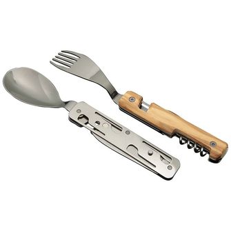 Akinod A02M00001 Multifunctional cutlery 13H25, olive wood, mirror gloss
