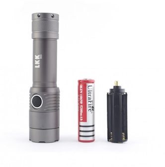 LED military flashlight LKK 803 rechargeable 13 cm zoom