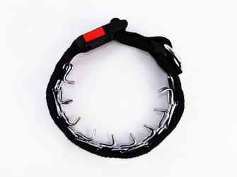 K9 thorn barbed collar with ITW NEXUS buckle, black