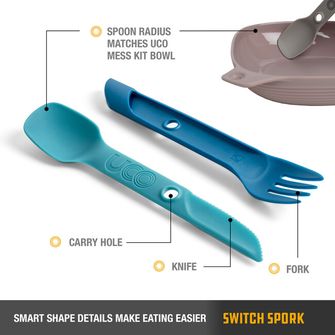 UCO Switch set of cutlery spork classic blue