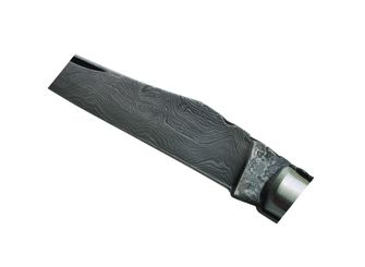 Laguioly DUB070 pocket knife, blade 12 cm, Damascene steel, juniper handle