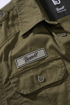 Brandit luis vintage shirt with short sleeves, olive