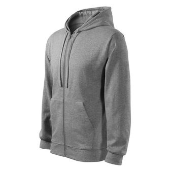 Malfini Trendy Zipper Men&#039;s sweatshirt, gray, 300g/m2