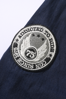 Brandit Luis Vintage Long Sleeve Shirt, Navy Blue