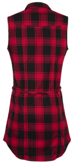 Brandit Gracey Women&#039;s Long Shirtless Sleeve Shirt, Red Black