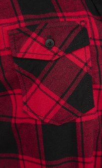 Brandit Gracey Women&#039;s Long Shirtless Sleeve Shirt, Red Black